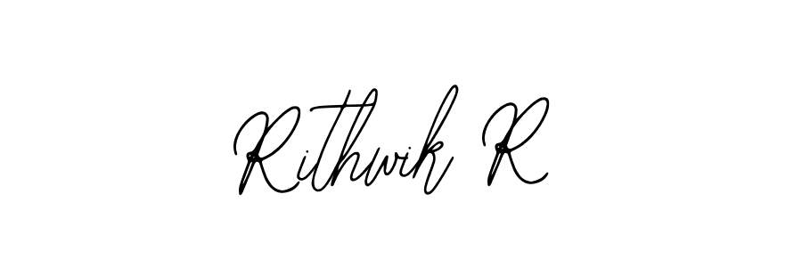 The best way (Bearetta-2O07w) to make a short signature is to pick only two or three words in your name. The name Rithwik R include a total of six letters. For converting this name. Rithwik R signature style 12 images and pictures png