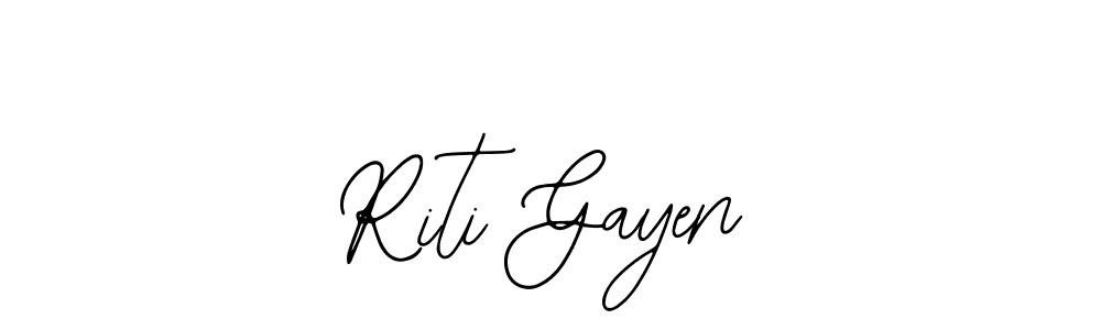 if you are searching for the best signature style for your name Riti Gayen. so please give up your signature search. here we have designed multiple signature styles  using Bearetta-2O07w. Riti Gayen signature style 12 images and pictures png