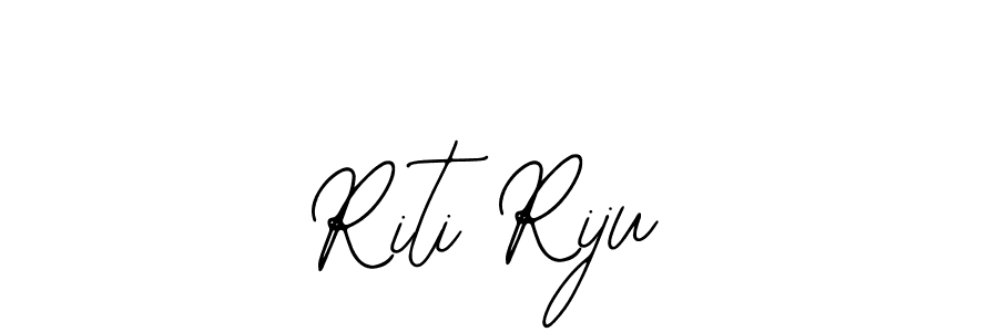 How to make Riti Riju name signature. Use Bearetta-2O07w style for creating short signs online. This is the latest handwritten sign. Riti Riju signature style 12 images and pictures png