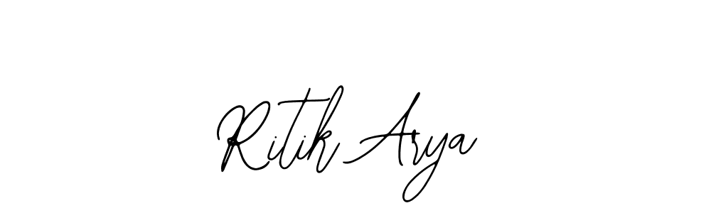 Similarly Bearetta-2O07w is the best handwritten signature design. Signature creator online .You can use it as an online autograph creator for name Ritik Arya. Ritik Arya signature style 12 images and pictures png