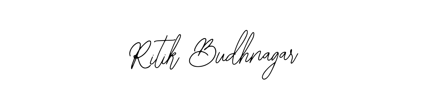 Bearetta-2O07w is a professional signature style that is perfect for those who want to add a touch of class to their signature. It is also a great choice for those who want to make their signature more unique. Get Ritik Budhnagar name to fancy signature for free. Ritik Budhnagar signature style 12 images and pictures png
