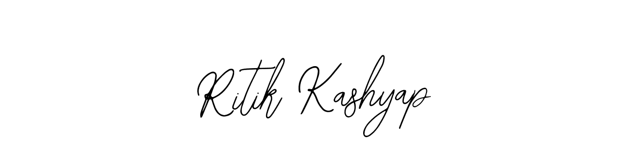 Design your own signature with our free online signature maker. With this signature software, you can create a handwritten (Bearetta-2O07w) signature for name Ritik Kashyap. Ritik Kashyap signature style 12 images and pictures png