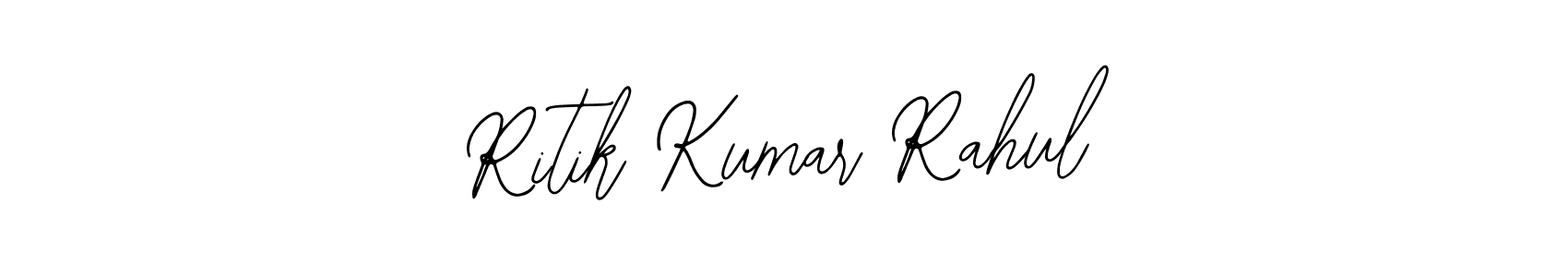 Use a signature maker to create a handwritten signature online. With this signature software, you can design (Bearetta-2O07w) your own signature for name Ritik Kumar Rahul. Ritik Kumar Rahul signature style 12 images and pictures png
