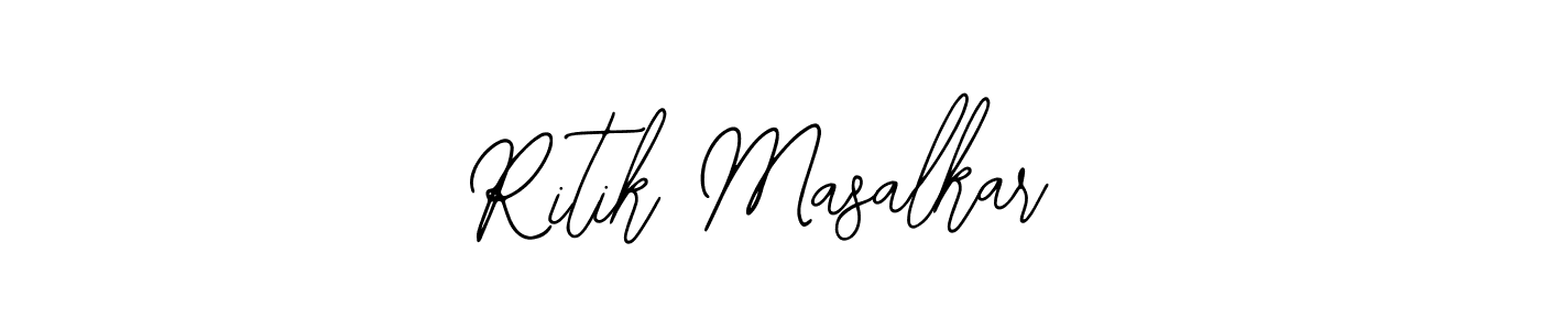 Bearetta-2O07w is a professional signature style that is perfect for those who want to add a touch of class to their signature. It is also a great choice for those who want to make their signature more unique. Get Ritik Masalkar name to fancy signature for free. Ritik Masalkar signature style 12 images and pictures png