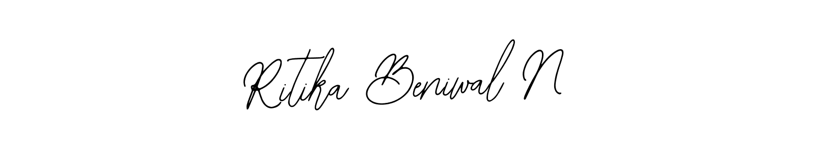 Also You can easily find your signature by using the search form. We will create Ritika Beniwal N name handwritten signature images for you free of cost using Bearetta-2O07w sign style. Ritika Beniwal N signature style 12 images and pictures png