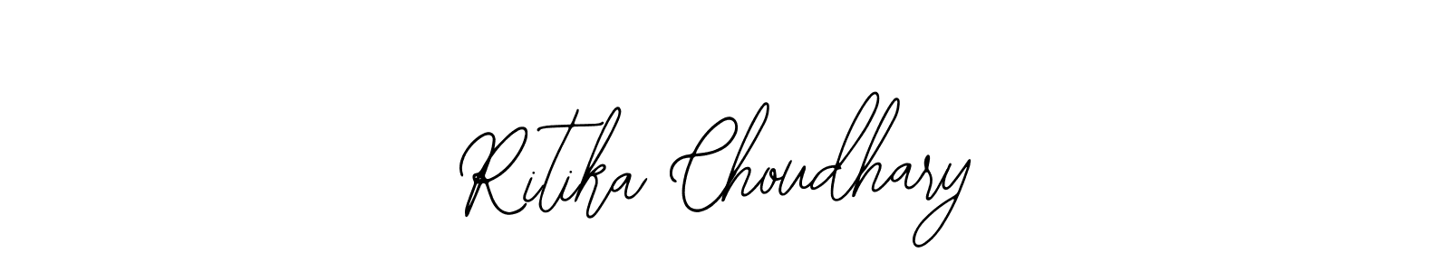 You should practise on your own different ways (Bearetta-2O07w) to write your name (Ritika Choudhary) in signature. don't let someone else do it for you. Ritika Choudhary signature style 12 images and pictures png