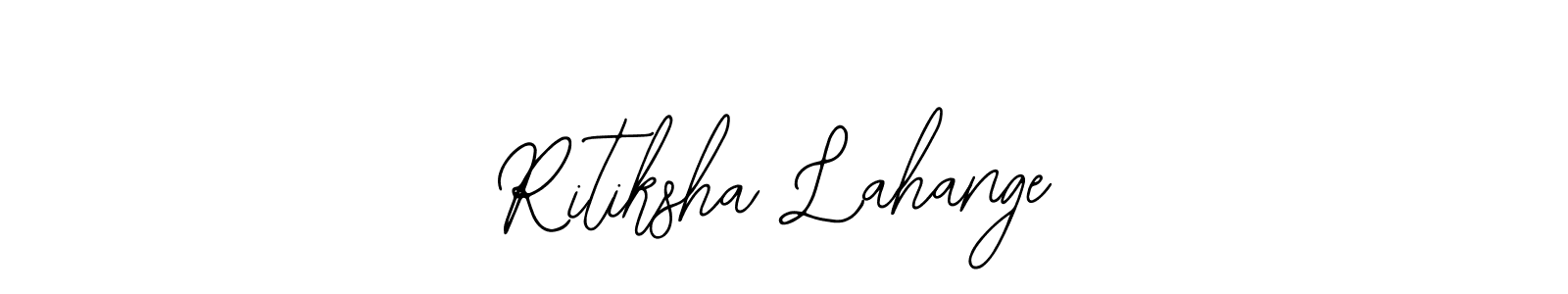 Design your own signature with our free online signature maker. With this signature software, you can create a handwritten (Bearetta-2O07w) signature for name Ritiksha Lahange. Ritiksha Lahange signature style 12 images and pictures png