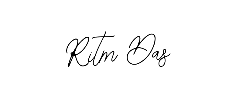 How to make Ritm Das name signature. Use Bearetta-2O07w style for creating short signs online. This is the latest handwritten sign. Ritm Das signature style 12 images and pictures png