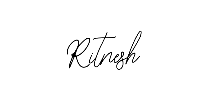 Use a signature maker to create a handwritten signature online. With this signature software, you can design (Bearetta-2O07w) your own signature for name Ritnesh. Ritnesh signature style 12 images and pictures png