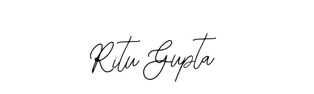 How to make Ritu Gupta name signature. Use Bearetta-2O07w style for creating short signs online. This is the latest handwritten sign. Ritu Gupta signature style 12 images and pictures png