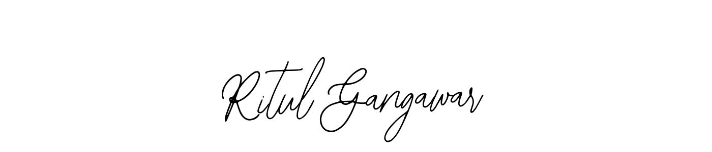 Use a signature maker to create a handwritten signature online. With this signature software, you can design (Bearetta-2O07w) your own signature for name Ritul Gangawar. Ritul Gangawar signature style 12 images and pictures png
