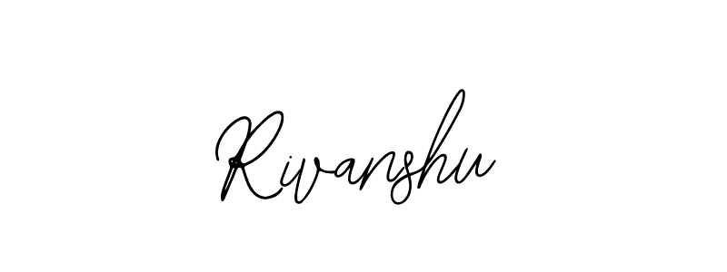 How to make Rivanshu name signature. Use Bearetta-2O07w style for creating short signs online. This is the latest handwritten sign. Rivanshu signature style 12 images and pictures png