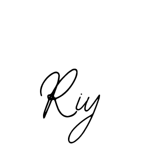 The best way (Bearetta-2O07w) to make a short signature is to pick only two or three words in your name. The name Riy include a total of six letters. For converting this name. Riy signature style 12 images and pictures png