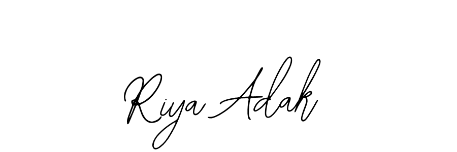 if you are searching for the best signature style for your name Riya Adak. so please give up your signature search. here we have designed multiple signature styles  using Bearetta-2O07w. Riya Adak signature style 12 images and pictures png