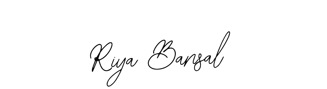 How to make Riya Bansal name signature. Use Bearetta-2O07w style for creating short signs online. This is the latest handwritten sign. Riya Bansal signature style 12 images and pictures png