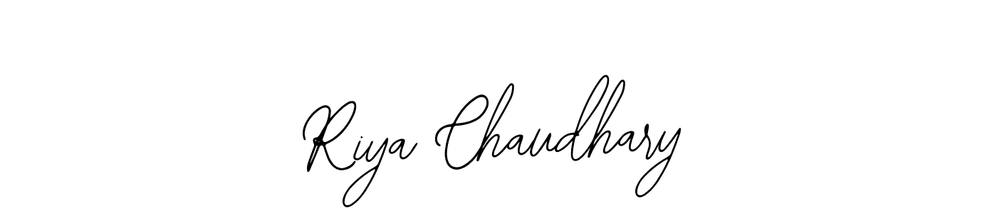 This is the best signature style for the Riya Chaudhary name. Also you like these signature font (Bearetta-2O07w). Mix name signature. Riya Chaudhary signature style 12 images and pictures png