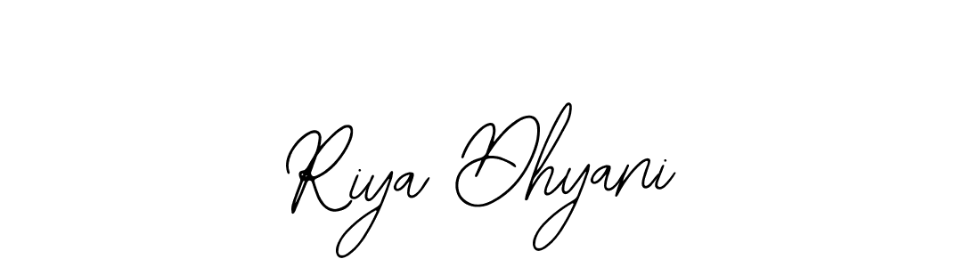 Also You can easily find your signature by using the search form. We will create Riya Dhyani name handwritten signature images for you free of cost using Bearetta-2O07w sign style. Riya Dhyani signature style 12 images and pictures png