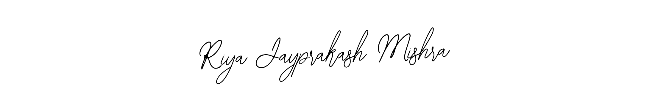 The best way (Bearetta-2O07w) to make a short signature is to pick only two or three words in your name. The name Riya Jayprakash Mishra include a total of six letters. For converting this name. Riya Jayprakash Mishra signature style 12 images and pictures png