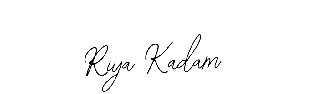You should practise on your own different ways (Bearetta-2O07w) to write your name (Riya Kadam) in signature. don't let someone else do it for you. Riya Kadam signature style 12 images and pictures png