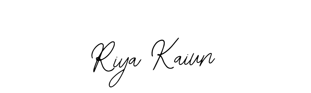 You should practise on your own different ways (Bearetta-2O07w) to write your name (Riya Kaiun) in signature. don't let someone else do it for you. Riya Kaiun signature style 12 images and pictures png