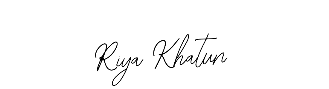 The best way (Bearetta-2O07w) to make a short signature is to pick only two or three words in your name. The name Riya Khatun include a total of six letters. For converting this name. Riya Khatun signature style 12 images and pictures png