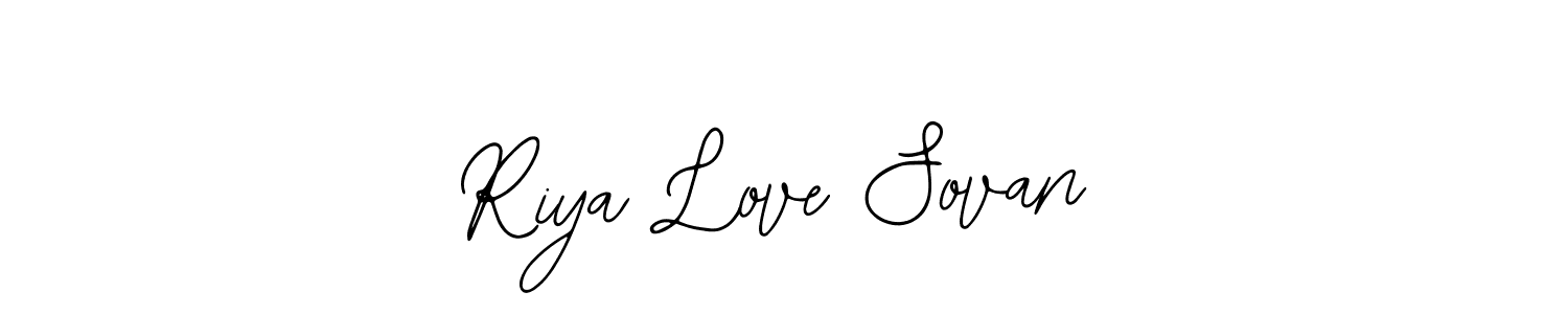 Use a signature maker to create a handwritten signature online. With this signature software, you can design (Bearetta-2O07w) your own signature for name Riya Love Sovan. Riya Love Sovan signature style 12 images and pictures png