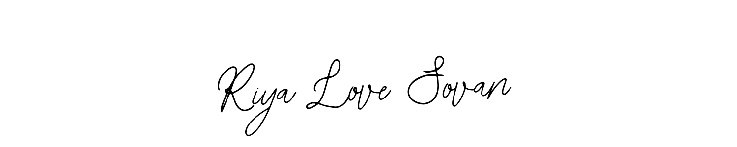 Use a signature maker to create a handwritten signature online. With this signature software, you can design (Bearetta-2O07w) your own signature for name Riya Love Sovan. Riya Love Sovan signature style 12 images and pictures png