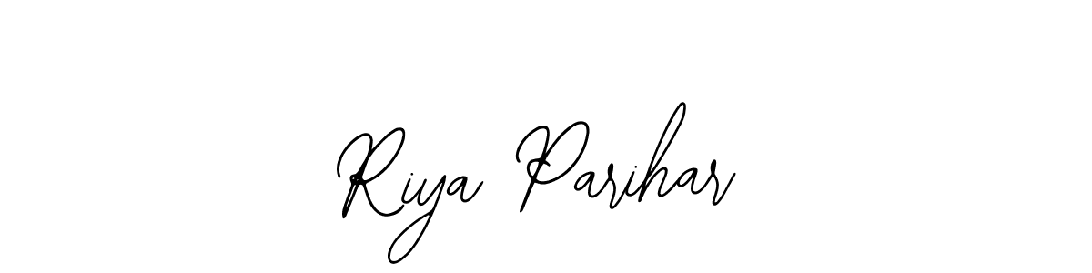 if you are searching for the best signature style for your name Riya Parihar. so please give up your signature search. here we have designed multiple signature styles  using Bearetta-2O07w. Riya Parihar signature style 12 images and pictures png