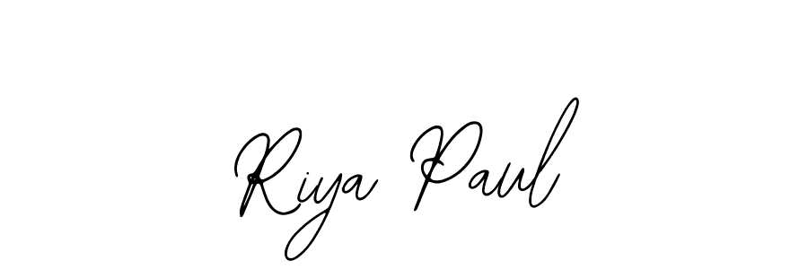 You should practise on your own different ways (Bearetta-2O07w) to write your name (Riya Paul) in signature. don't let someone else do it for you. Riya Paul signature style 12 images and pictures png
