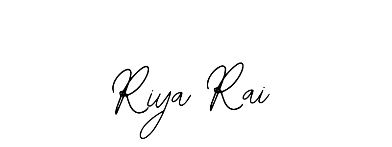 The best way (Bearetta-2O07w) to make a short signature is to pick only two or three words in your name. The name Riya Rai include a total of six letters. For converting this name. Riya Rai signature style 12 images and pictures png