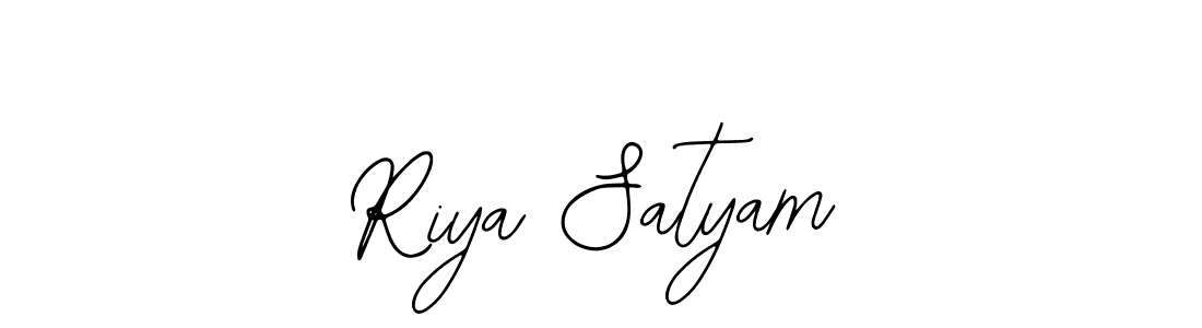 You should practise on your own different ways (Bearetta-2O07w) to write your name (Riya Satyam) in signature. don't let someone else do it for you. Riya Satyam signature style 12 images and pictures png