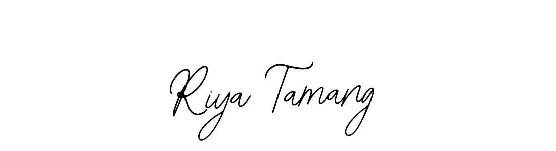 You should practise on your own different ways (Bearetta-2O07w) to write your name (Riya Tamang) in signature. don't let someone else do it for you. Riya Tamang signature style 12 images and pictures png