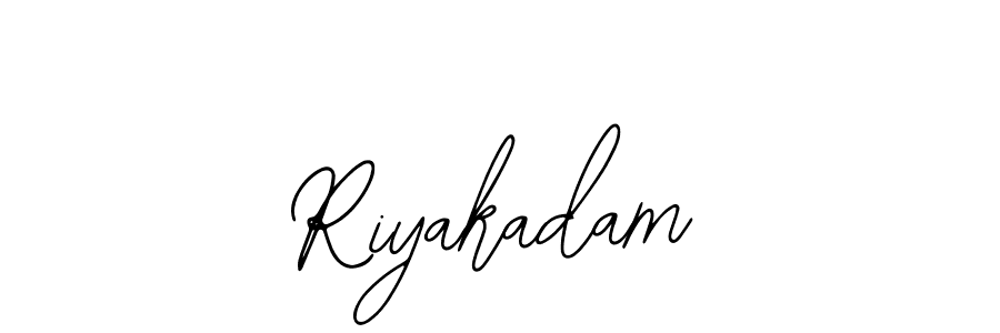 Also we have Riyakadam name is the best signature style. Create professional handwritten signature collection using Bearetta-2O07w autograph style. Riyakadam signature style 12 images and pictures png