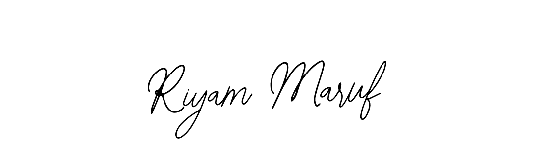 The best way (Bearetta-2O07w) to make a short signature is to pick only two or three words in your name. The name Riyam Maruf include a total of six letters. For converting this name. Riyam Maruf signature style 12 images and pictures png