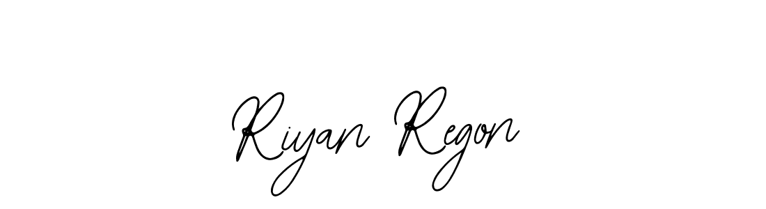 How to make Riyan Regon name signature. Use Bearetta-2O07w style for creating short signs online. This is the latest handwritten sign. Riyan Regon signature style 12 images and pictures png