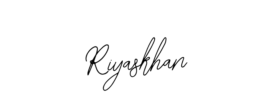 Use a signature maker to create a handwritten signature online. With this signature software, you can design (Bearetta-2O07w) your own signature for name Riyaskhan. Riyaskhan signature style 12 images and pictures png