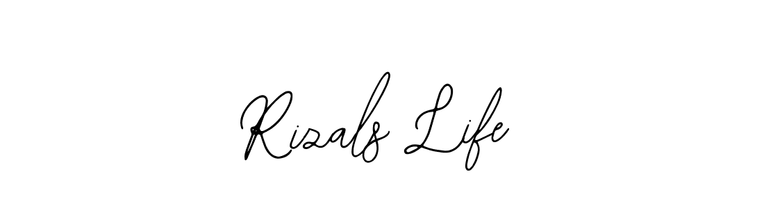 Similarly Bearetta-2O07w is the best handwritten signature design. Signature creator online .You can use it as an online autograph creator for name Rizals Life. Rizals Life signature style 12 images and pictures png