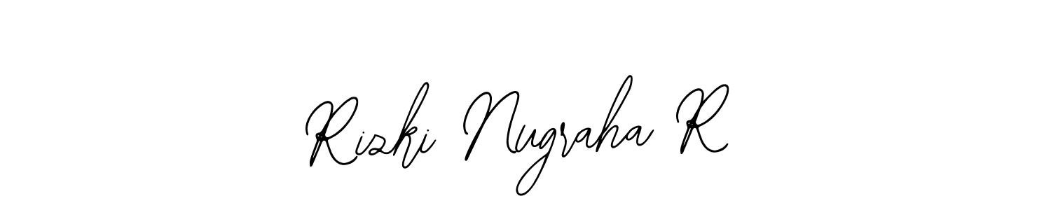 The best way (Bearetta-2O07w) to make a short signature is to pick only two or three words in your name. The name Rizki Nugraha R include a total of six letters. For converting this name. Rizki Nugraha R signature style 12 images and pictures png