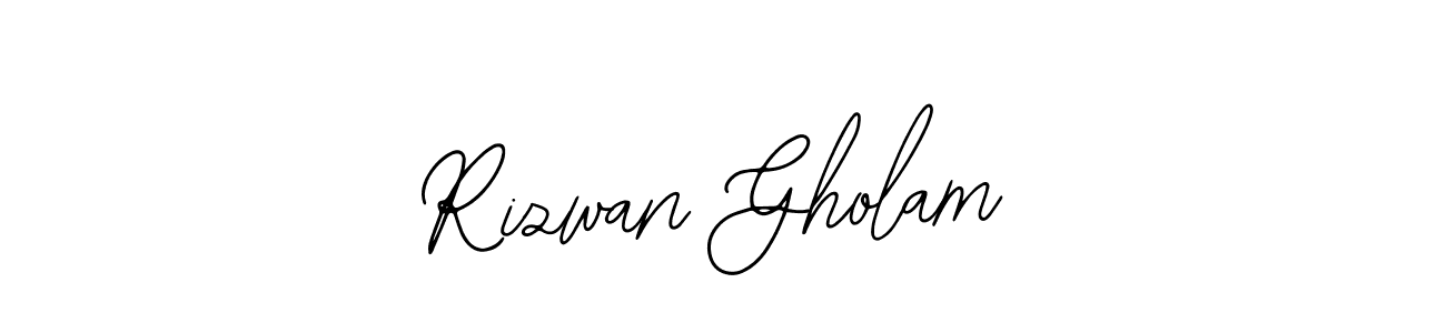 You should practise on your own different ways (Bearetta-2O07w) to write your name (Rizwan Gholam) in signature. don't let someone else do it for you. Rizwan Gholam signature style 12 images and pictures png