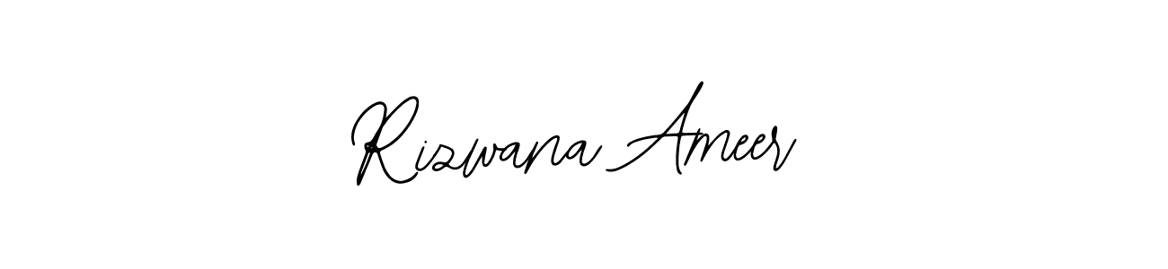 Use a signature maker to create a handwritten signature online. With this signature software, you can design (Bearetta-2O07w) your own signature for name Rizwana Ameer. Rizwana Ameer signature style 12 images and pictures png