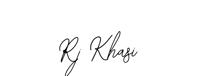 Use a signature maker to create a handwritten signature online. With this signature software, you can design (Bearetta-2O07w) your own signature for name Rj Khasi. Rj Khasi signature style 12 images and pictures png