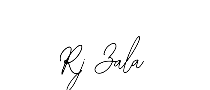 Use a signature maker to create a handwritten signature online. With this signature software, you can design (Bearetta-2O07w) your own signature for name Rj Zala. Rj Zala signature style 12 images and pictures png