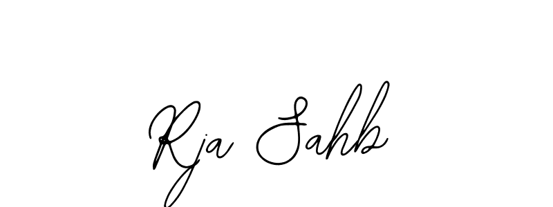 How to make Rja Sahb name signature. Use Bearetta-2O07w style for creating short signs online. This is the latest handwritten sign. Rja Sahb signature style 12 images and pictures png