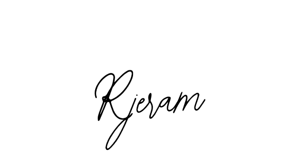 How to make Rjeram name signature. Use Bearetta-2O07w style for creating short signs online. This is the latest handwritten sign. Rjeram signature style 12 images and pictures png