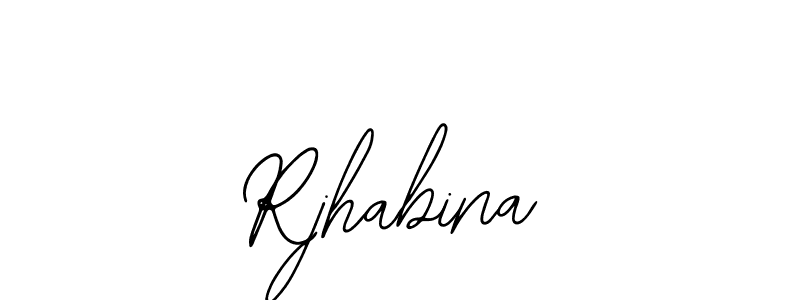 Bearetta-2O07w is a professional signature style that is perfect for those who want to add a touch of class to their signature. It is also a great choice for those who want to make their signature more unique. Get Rjhabina name to fancy signature for free. Rjhabina signature style 12 images and pictures png