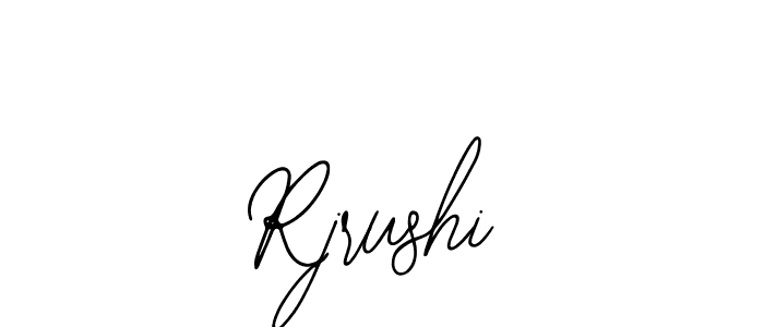 How to make Rjrushi name signature. Use Bearetta-2O07w style for creating short signs online. This is the latest handwritten sign. Rjrushi signature style 12 images and pictures png