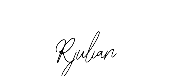 How to make Rjulian signature? Bearetta-2O07w is a professional autograph style. Create handwritten signature for Rjulian name. Rjulian signature style 12 images and pictures png