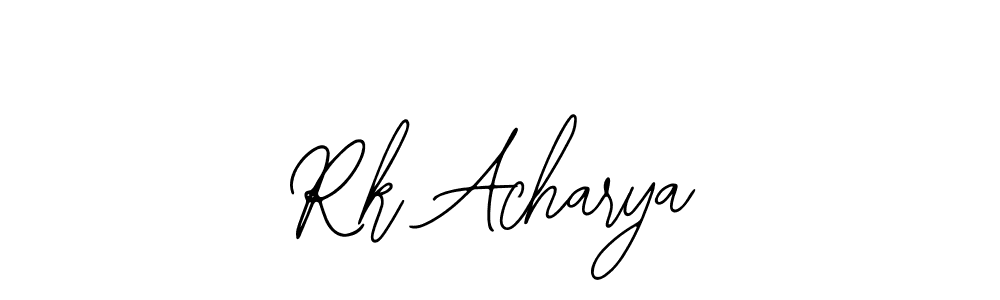 if you are searching for the best signature style for your name Rk Acharya. so please give up your signature search. here we have designed multiple signature styles  using Bearetta-2O07w. Rk Acharya signature style 12 images and pictures png