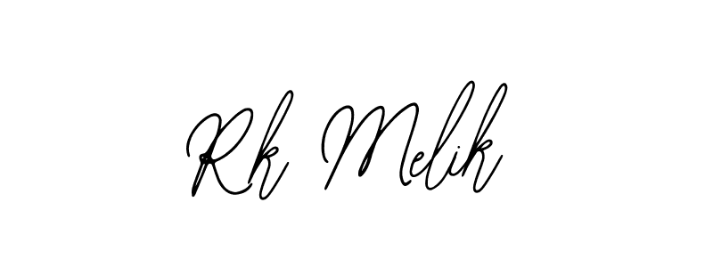 How to make Rk Melik name signature. Use Bearetta-2O07w style for creating short signs online. This is the latest handwritten sign. Rk Melik signature style 12 images and pictures png