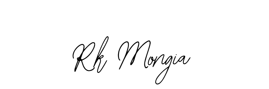 Use a signature maker to create a handwritten signature online. With this signature software, you can design (Bearetta-2O07w) your own signature for name Rk Mongia. Rk Mongia signature style 12 images and pictures png